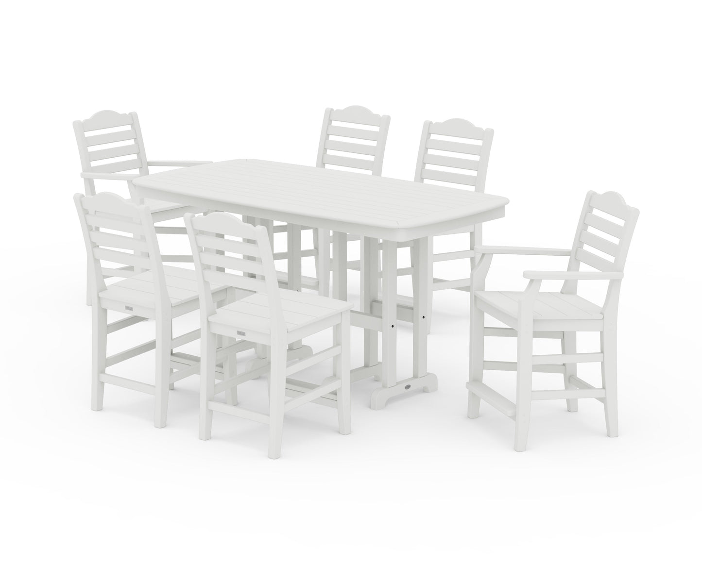 POLYWOOD Savannah 7-Piece Counter Set — Vintage White