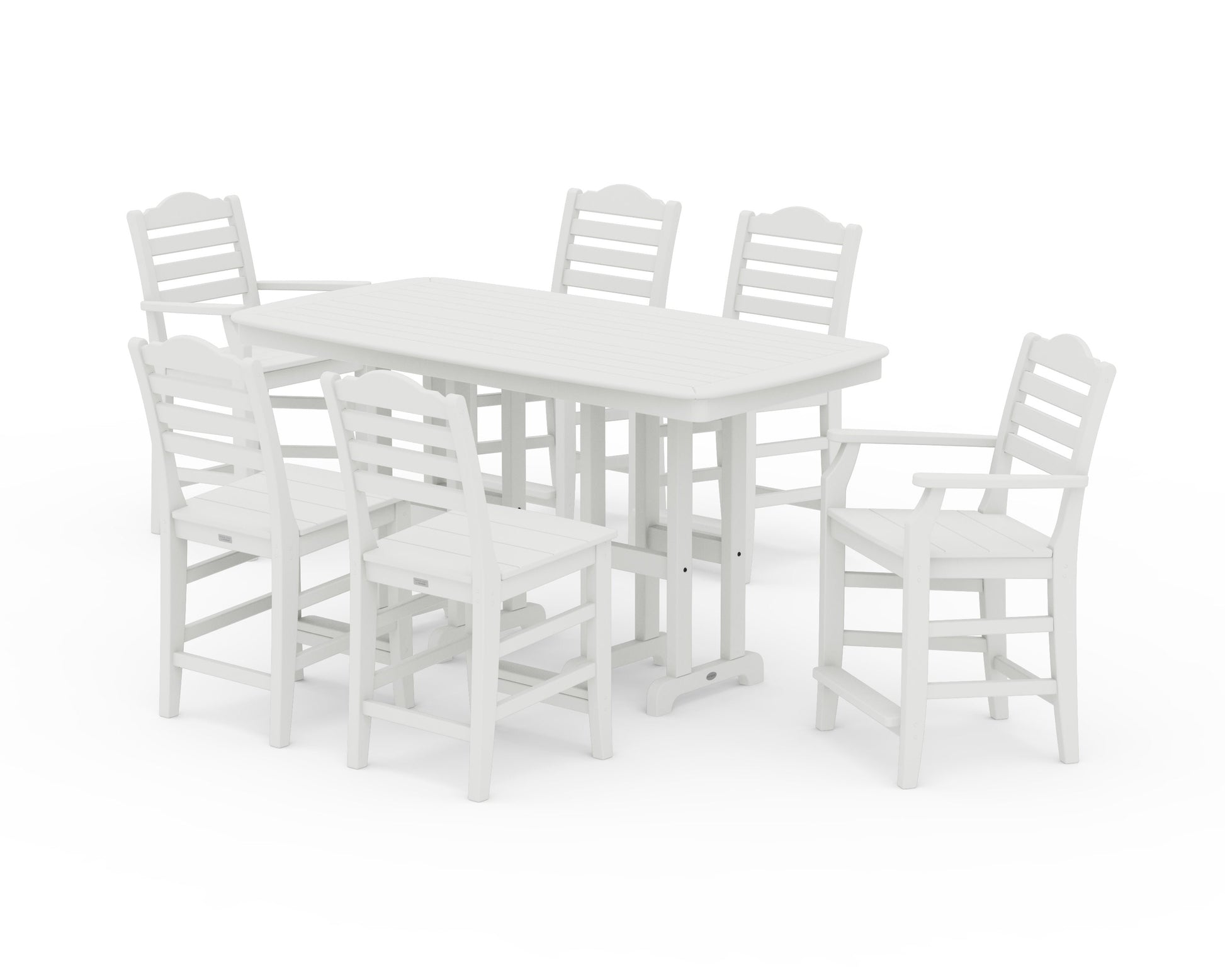 POLYWOOD Savannah 7-Piece Counter Set — Vintage White