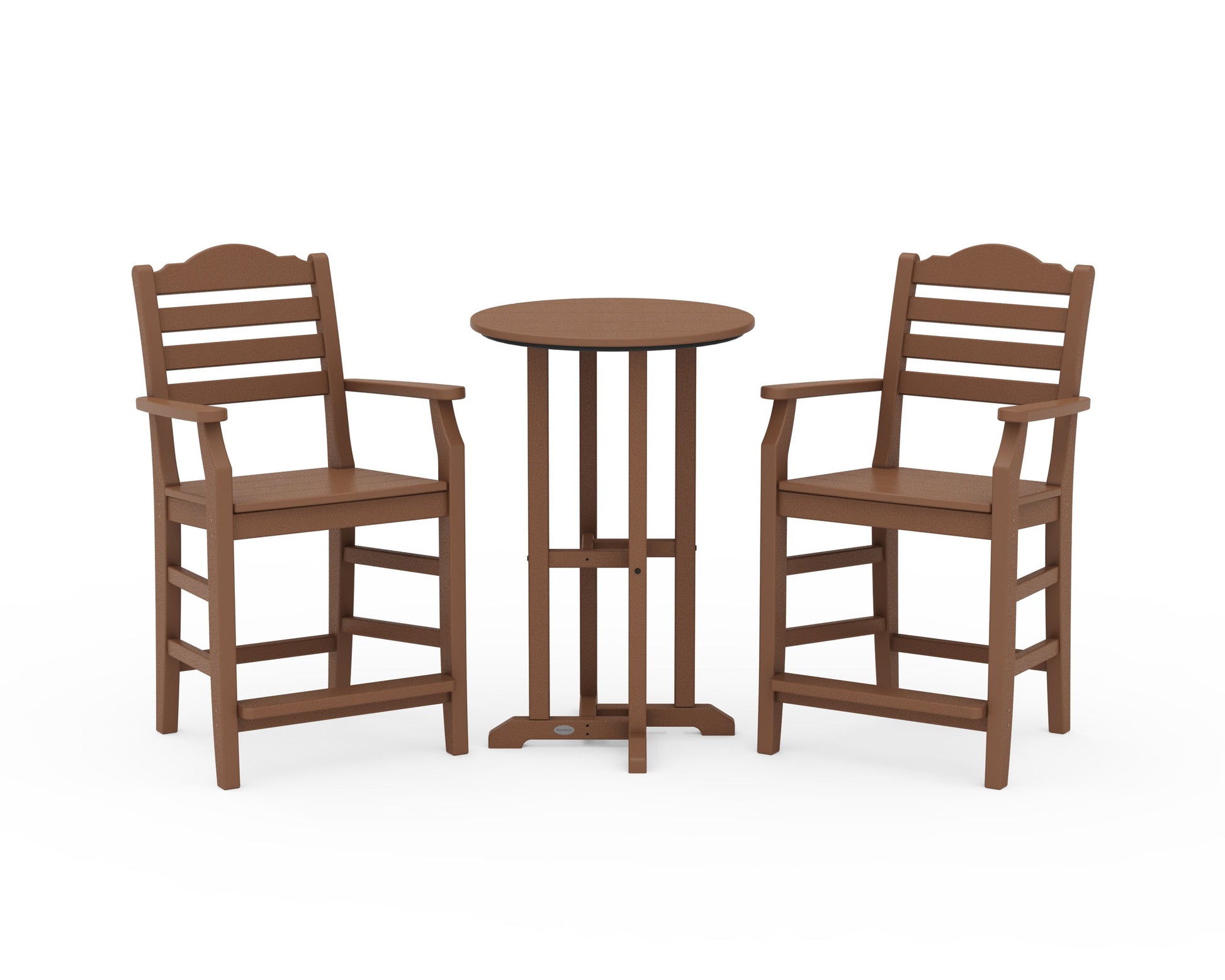 POLYWOOD Savannah 3-Piece Farmhouse Counter Set — Teak