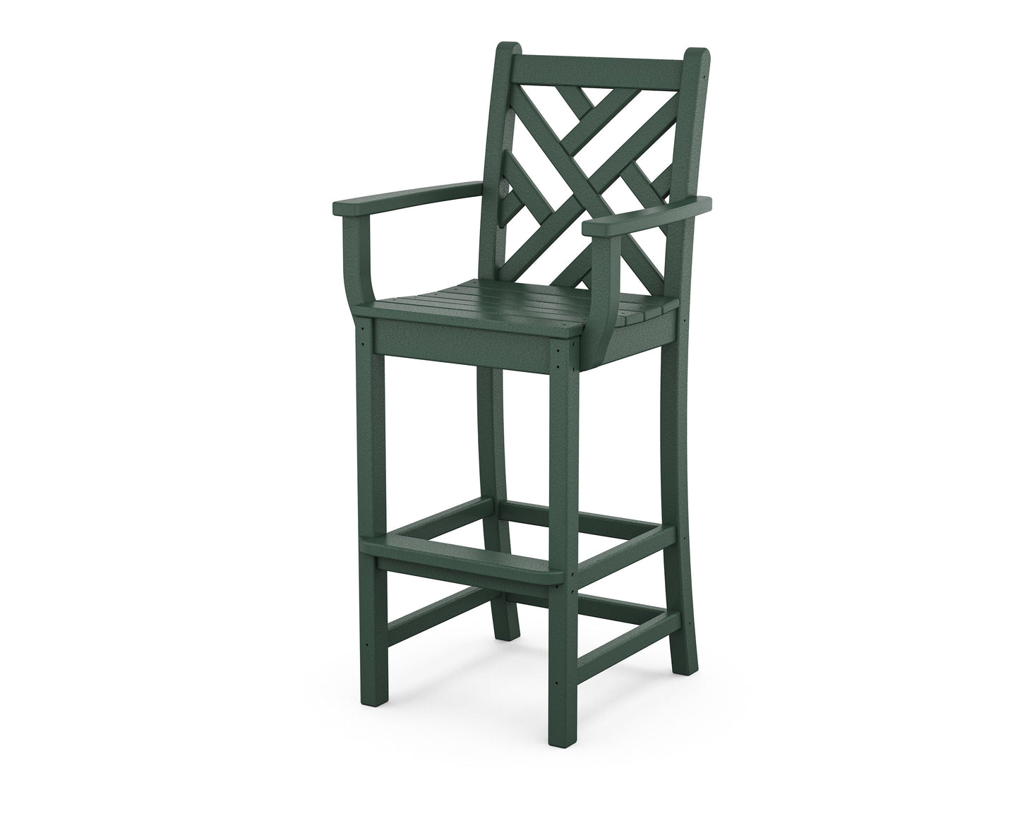 POLYWOOD Chippendale Bar Arm Chair — Green