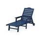 POLYWOOD Savannah Chaise with Arms and Wheels — Navy