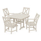 POLYWOOD Braxton 5-Piece Dining Set with Trestle Legs — Sand