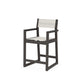 POLYWOOD EDGE Sling Counter Arm Chair — Vintage Coffee / Parchment Sling