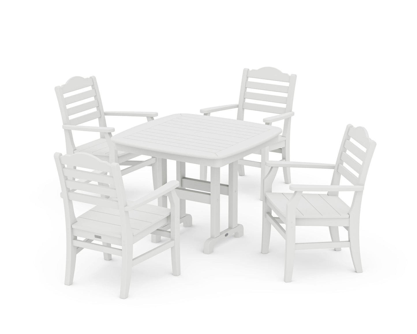 POLYWOOD Savannah 5-Piece Dining Set — Vintage White
