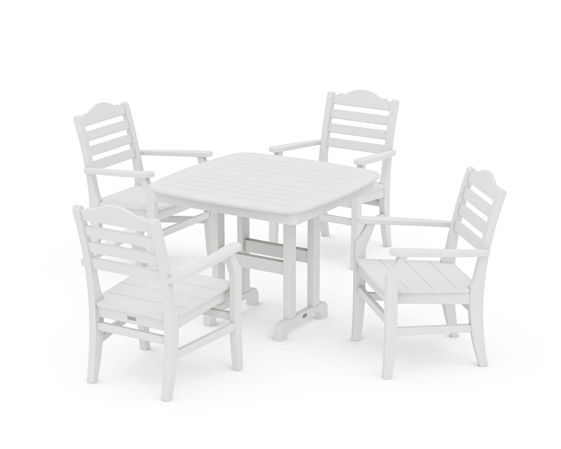 POLYWOOD Savannah 5-Piece Dining Set — Vintage White