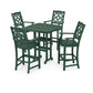 POLYWOOD Chinoiserie 5-Piece Bar Set — Green