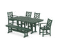 POLYWOOD Chippendale 6-Piece Farmhouse Dining Set — Green