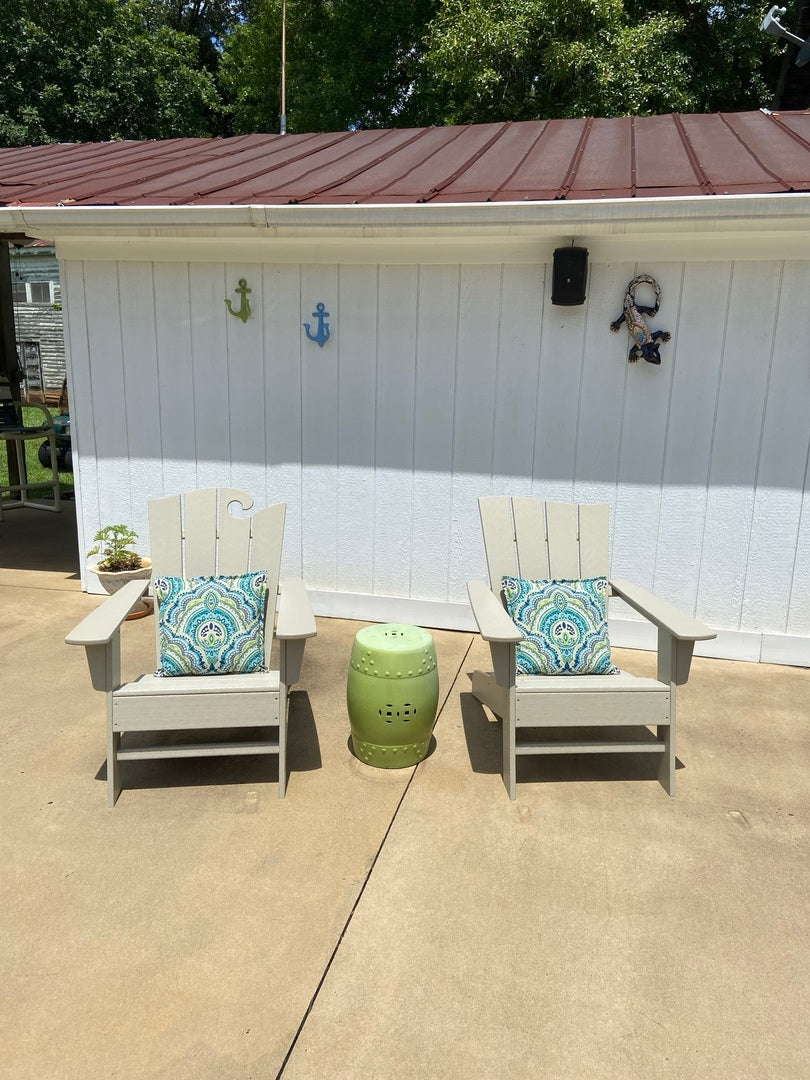 POLYWOOD Wave 2-Piece Adirondack Set with The Wave Chair Left FREE SHIPPING