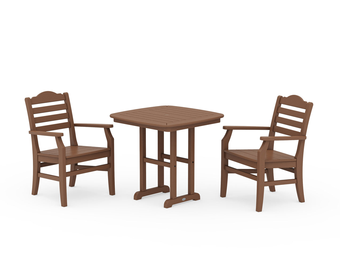 POLYWOOD Savannah 3-Piece Dining Set — Teak