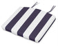 POLYWOOD Adirondack Seat Cushion - 20"W x 18.5"D x 2.5"H — Cabana Stripe Navy