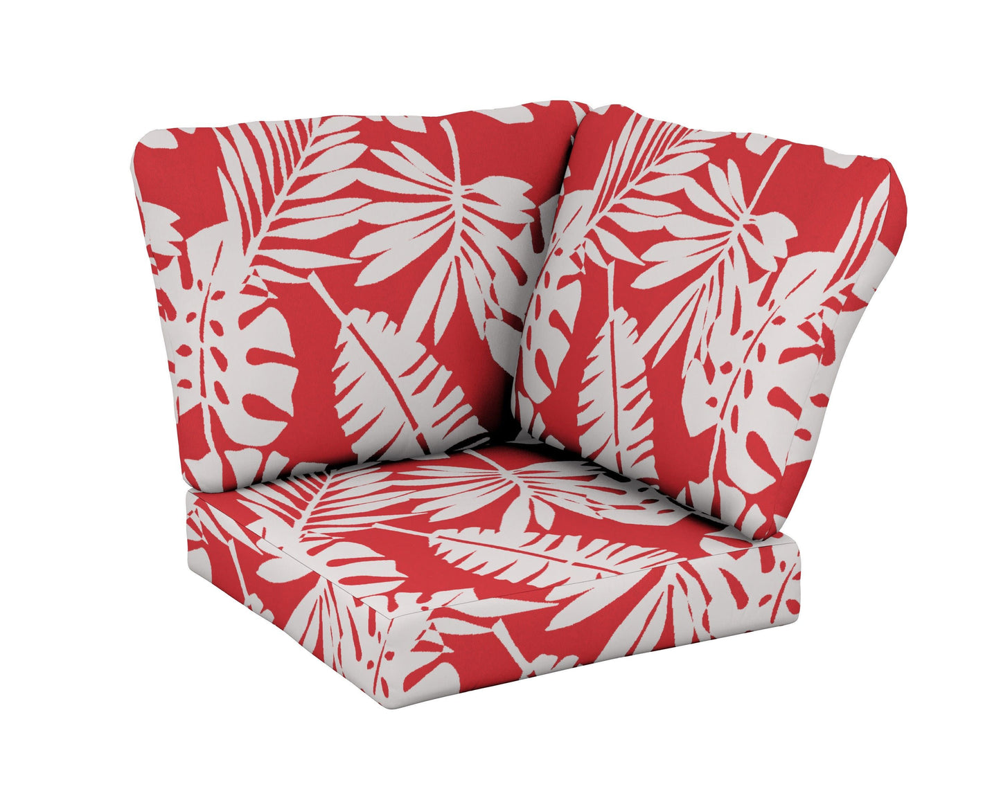 POLYWOOD Baffle Modular Corner Cushion — Leaf Crimson