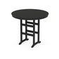 POLYWOOD 48" Round Farmhouse Bar Table — Black
