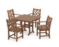 POLYWOOD Chippendale 5-Piece Farmhouse Dining Set — Teak