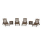 POLYWOOD Chinoiserie 6-Piece Chaise Set — Kona