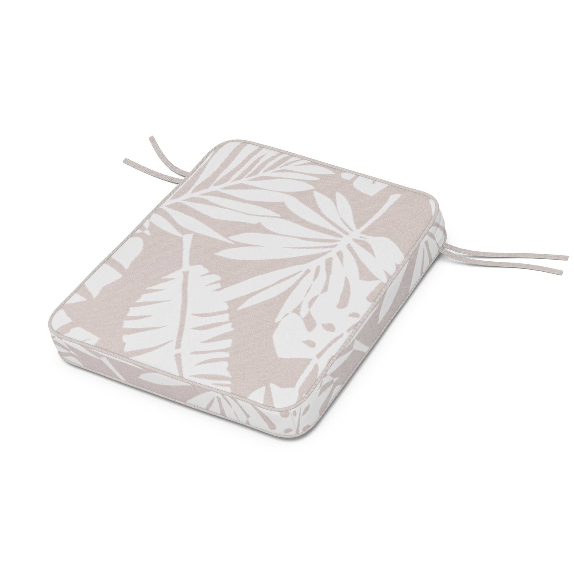 POLYWOOD Chinoiserie Rocker Seat Cushion — Leaf Dune Burlap
