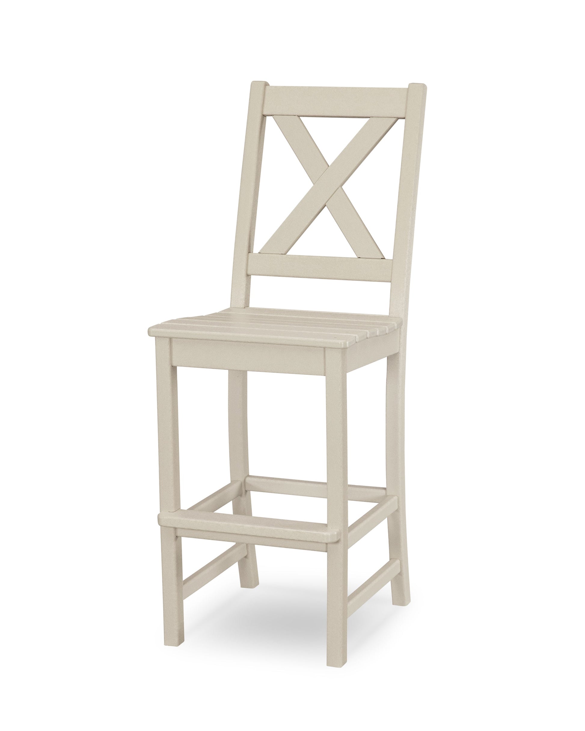 POLYWOOD Braxton Bar Side Chair — Sand