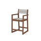 POLYWOOD EDGE Sling Counter Arm Chair — Teak / Birch Sling