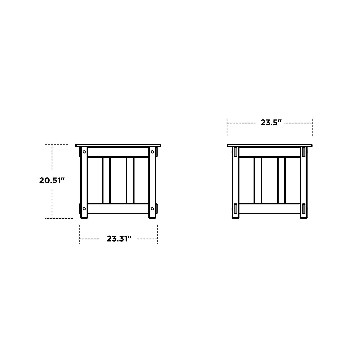 POLYWOOD Acadia Large Square Planter Box