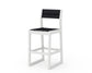 POLYWOOD EDGE Sling Bar Side Chair — White / Black Sling