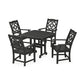 POLYWOOD Chinoiserie 5-Piece Dining Set — Black