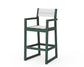 POLYWOOD EDGE Sling Bar Arm Chair — Green / White Sling