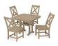 POLYWOOD Braxton Side Chair 5-Piece Dining Set with Trestle Legs — Vintage Sahara