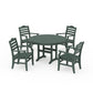 POLYWOOD Savannah 5-Piece Round Farmhouse Dining Set — Green