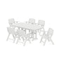 POLYWOOD Nautical Lowback 7-Piece Dining Set — White