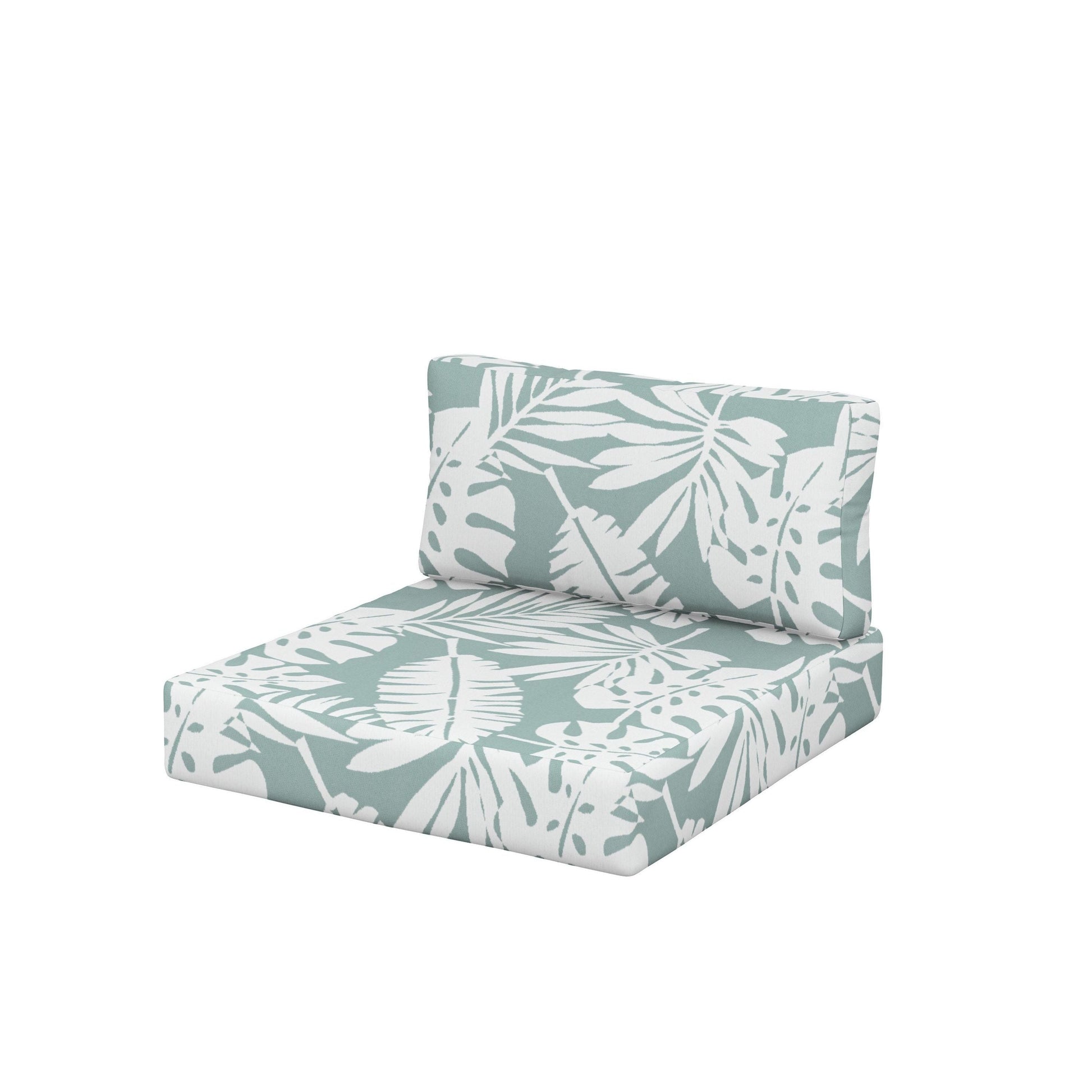POLYWOOD Acadia Back/Seat Cushion Set — Leaf Glacier Spa