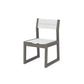 POLYWOOD EDGE Sling Dining Side Chair — Driftwood / White Sling