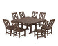 POLYWOOD Braxton Side Chair 9-Piece Farmhouse Dining Set — Mahogany
