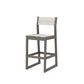 POLYWOOD EDGE Sling Bar Side Chair — Driftwood / Parchment Sling