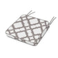 POLYWOOD Chinoiserie Arm Chair Seat Cushion — Trellis Grey Mist