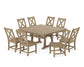 POLYWOOD Braxton Side Chair 9-Piece Farmhouse Dining Set — Vintage Sahara