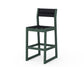 POLYWOOD EDGE Sling Bar Side Chair — Green / Black Sling