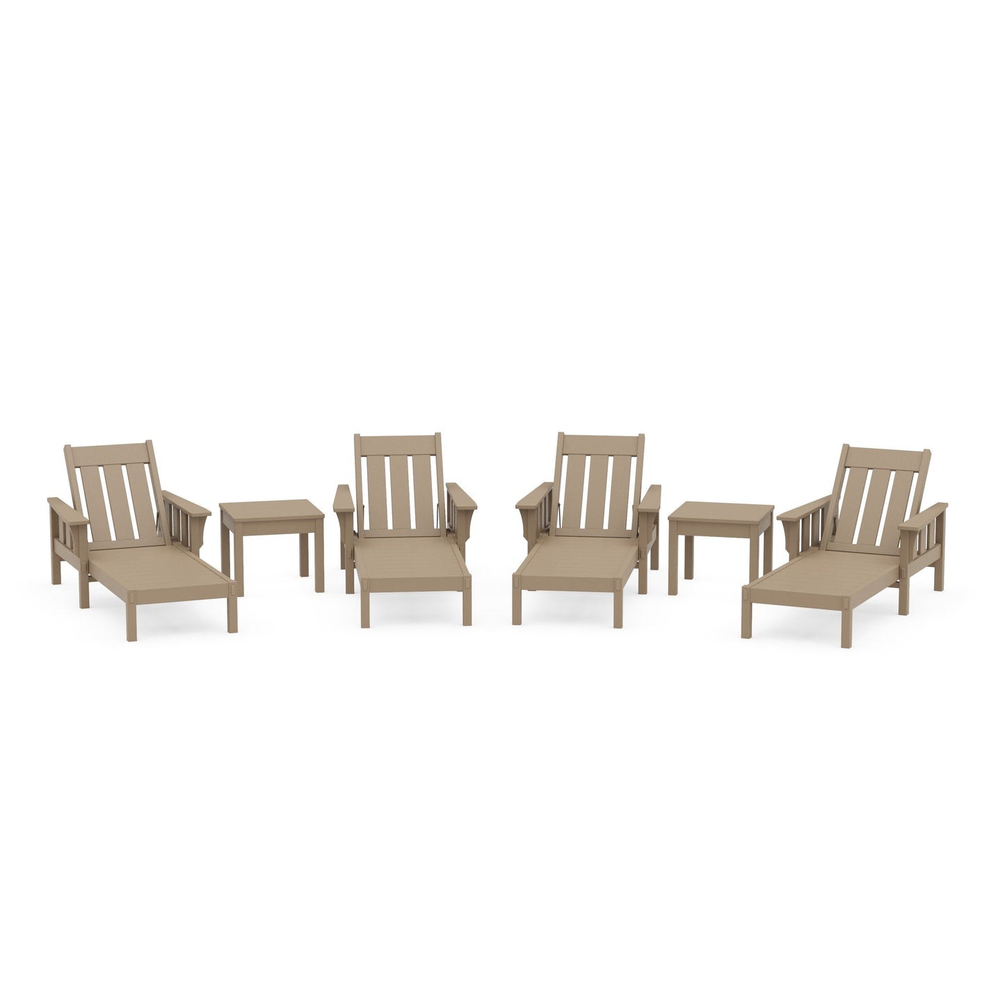 POLYWOOD Acadia 6-Piece Chaise Set — Vintage Sahara