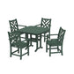 POLYWOOD Chippendale 5-Piece Dining Set — Green