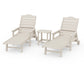 POLYWOOD 3-Piece Savannah Chaise Lounge Set — Sand