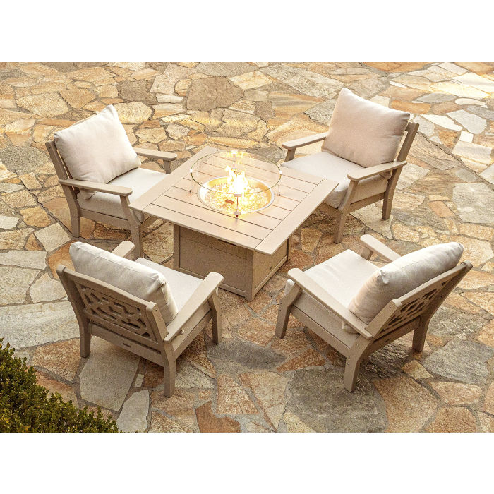 POLYWOOD Square 42" Fire Pit Table FREE SHIPPING