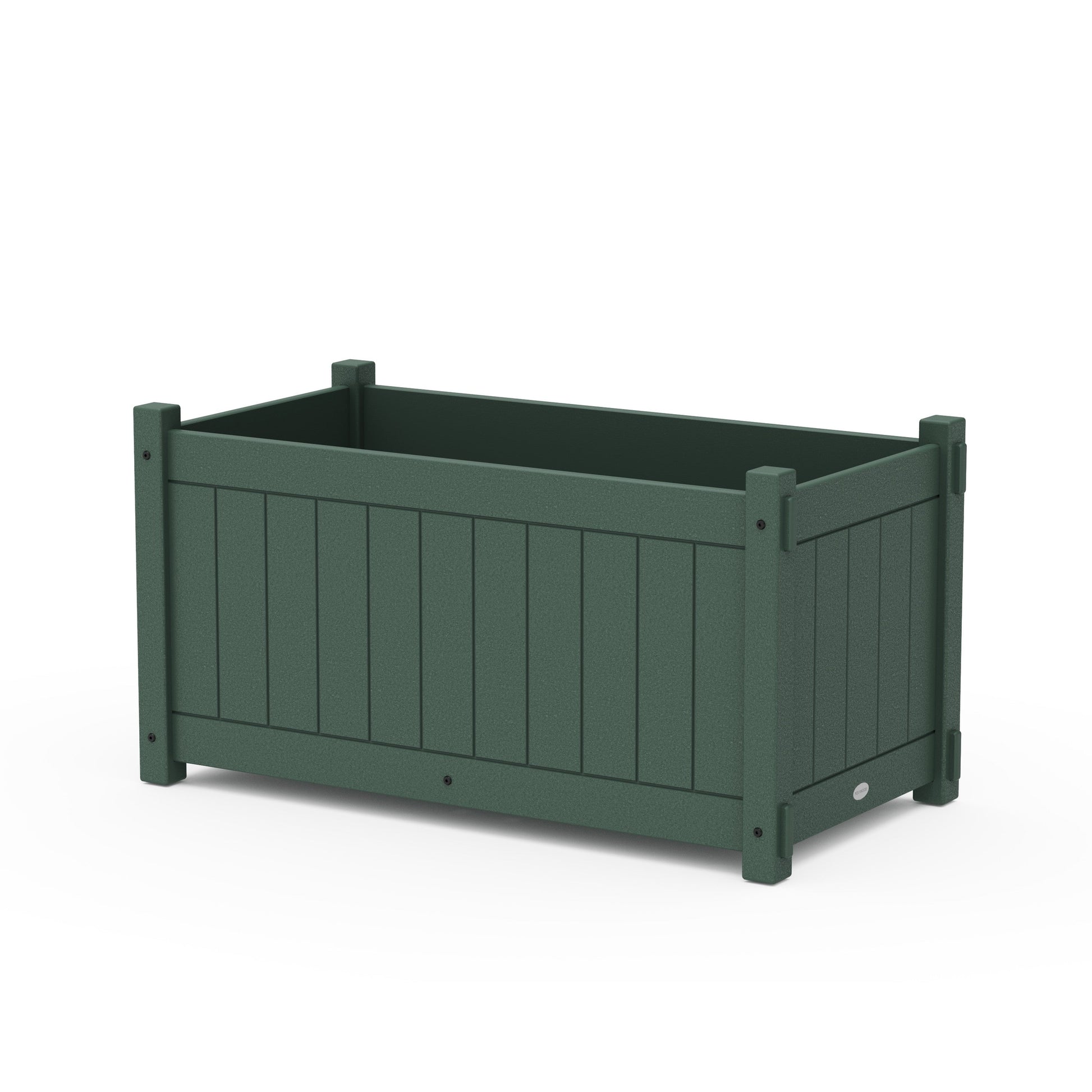 POLYWOOD Vineyard Large Rectangle Double Planter Box — Green