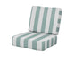POLYWOOD Ateeva Harbour Seat and Back Cushion — Cabana Stripe Glacier Spa