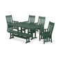POLYWOOD Acadia 6-Piece Farmhouse Dining Set with Bench — Green
