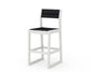 POLYWOOD EDGE Sling Bar Side Chair — Vintage White / Black Sling