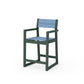 POLYWOOD EDGE Sling Counter Arm Chair — Green / Poolside Sling