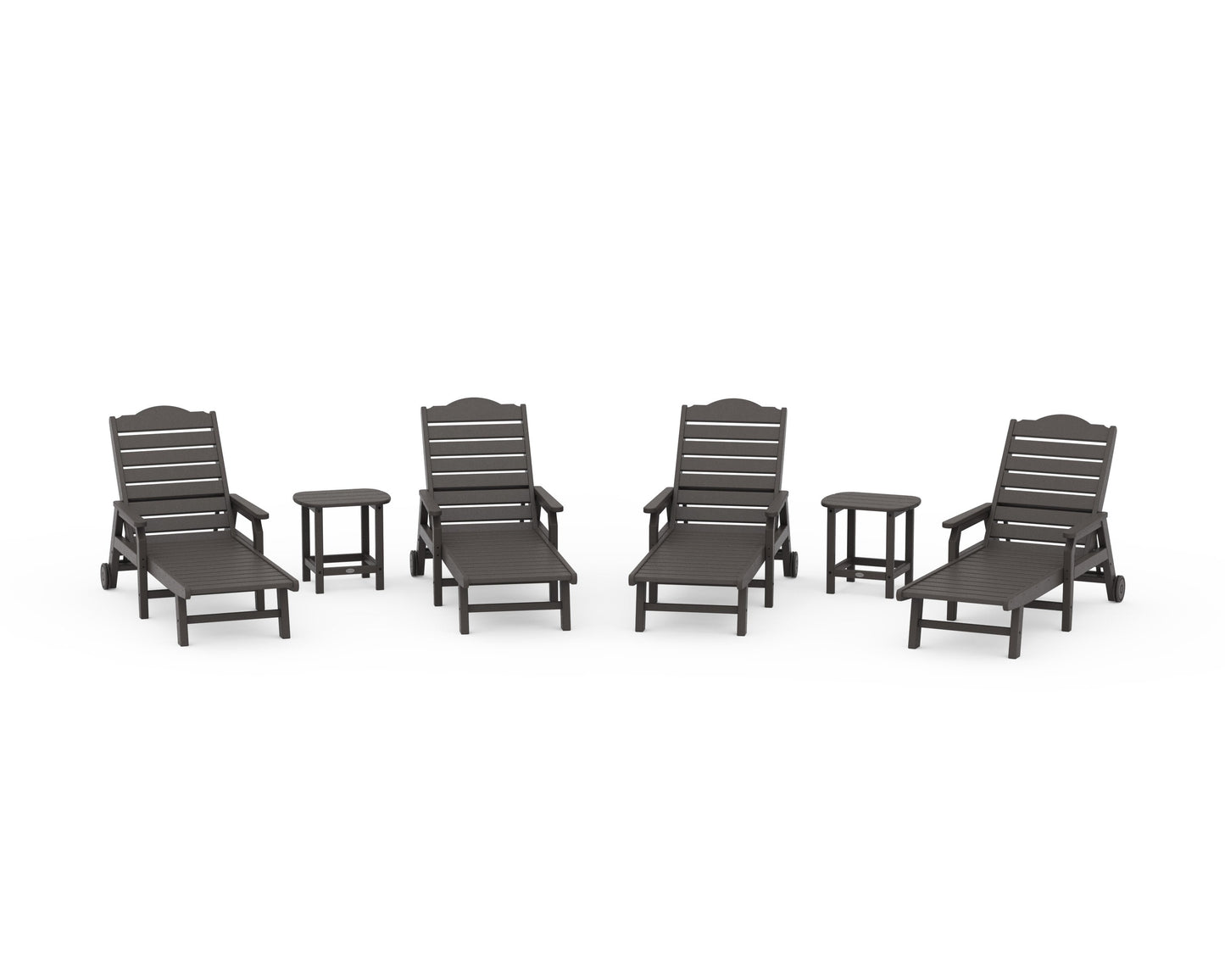 POLYWOOD 6-Piece Savannah Chaise Lounge Set — Vintage Coffee