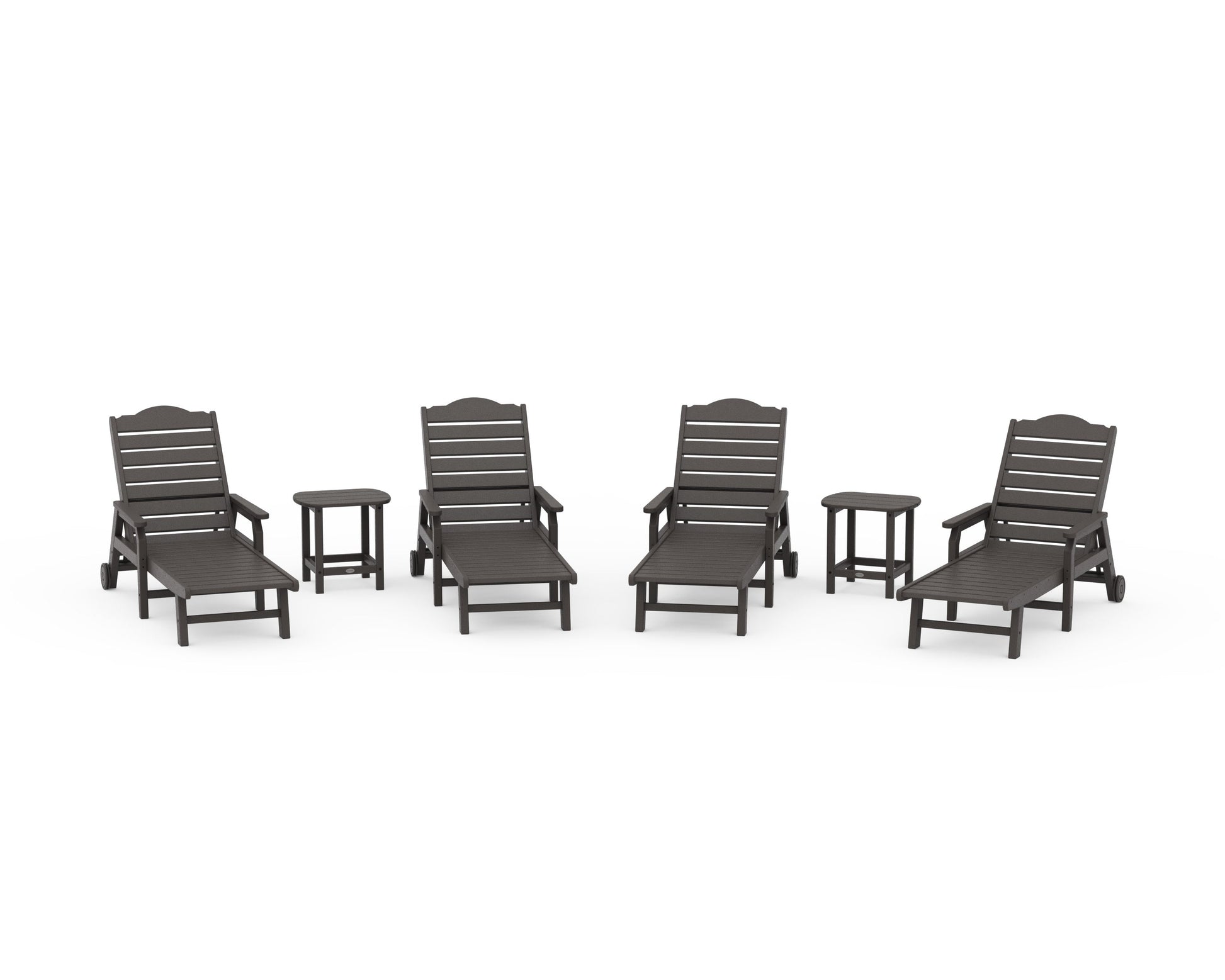 POLYWOOD 6-Piece Savannah Chaise Lounge Set — Vintage Coffee