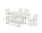 POLYWOOD Chippendale 6-Piece Farmhouse Dining Set — White