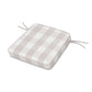 POLYWOOD Acadia Dining Arm Seat Cushion — Buffalo Plaid Dune Burlap