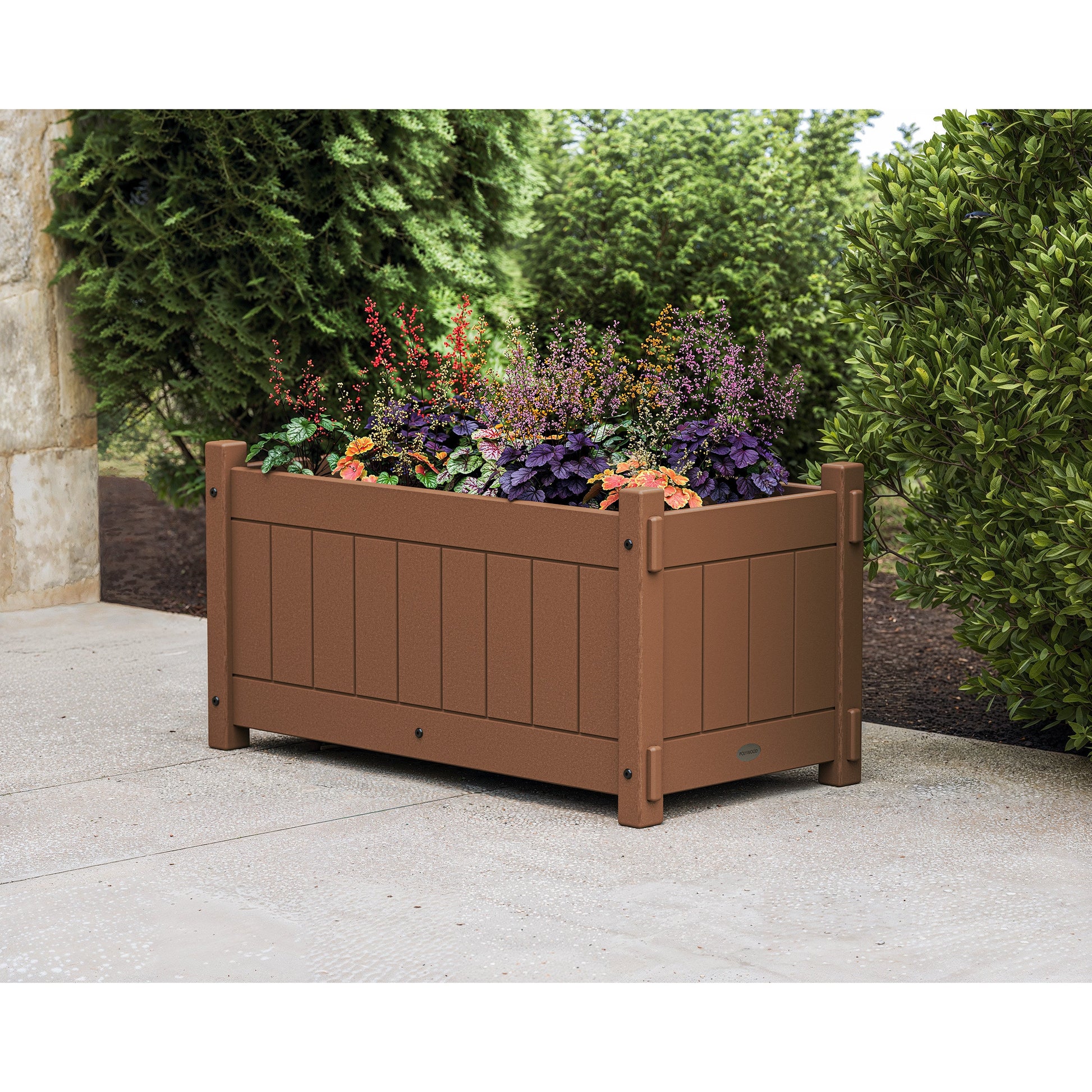 POLYWOOD Vineyard Rectangle Double Planter Box