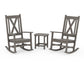 POLYWOOD Braxton 3-Piece Porch Rocking Chair Set — Driftwood